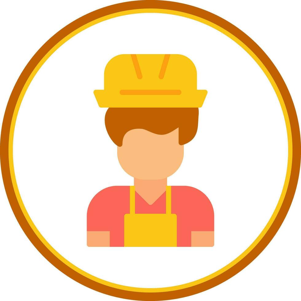 Construction Worker Vector Icon Design