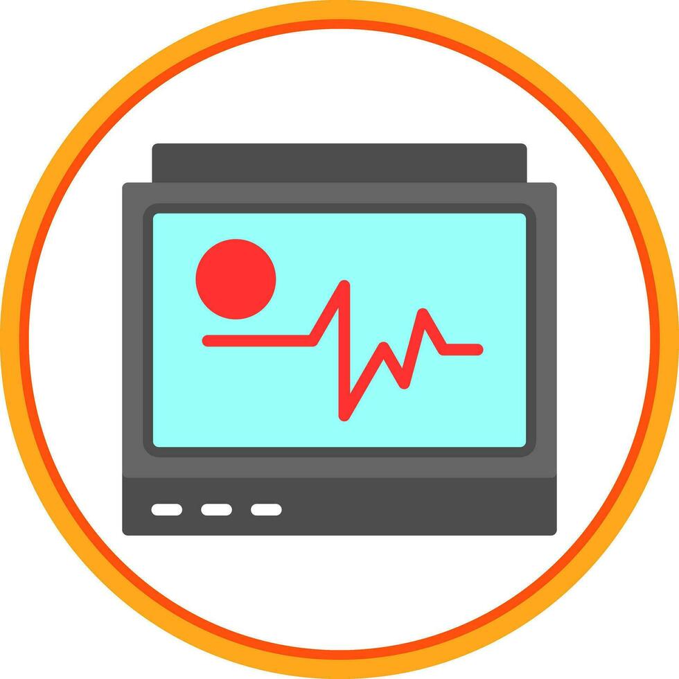 Ecg monitor Vector Icon Design