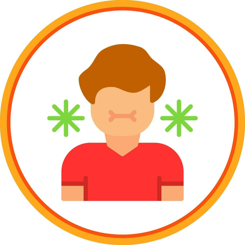 Sick Person Vector Icon Design