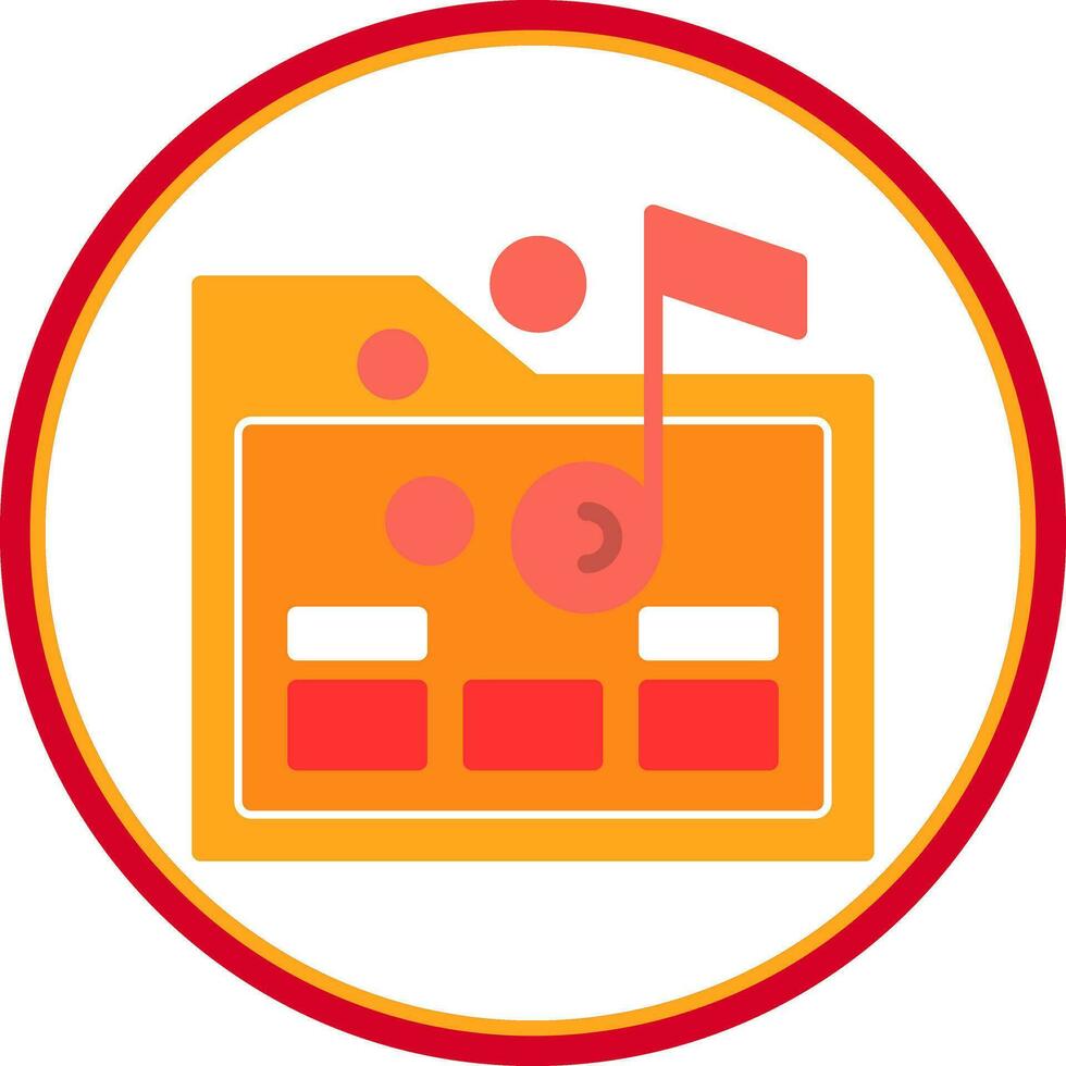 Music folder Vector Icon Design