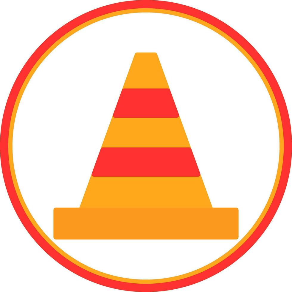 Traffic cone Vector Icon Design