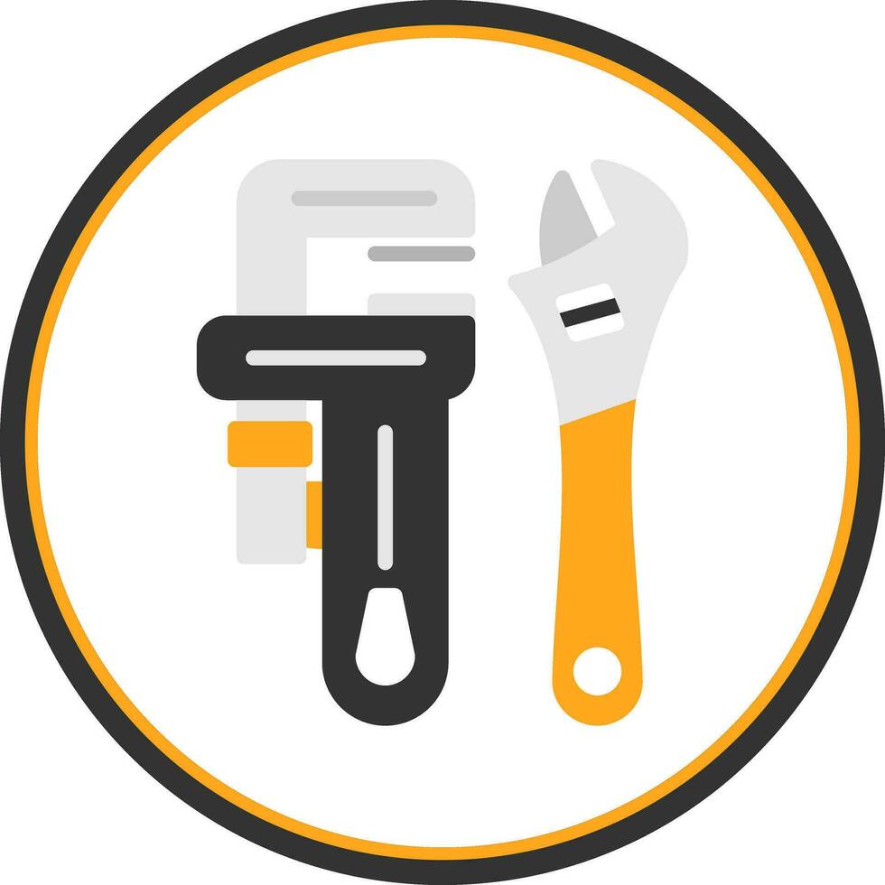 Pipe wrench Vector Icon Design