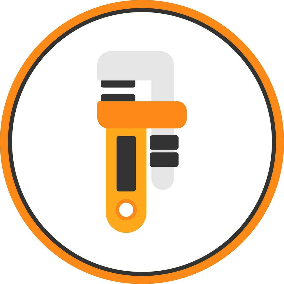 Pipe wrench Vector Icon Design