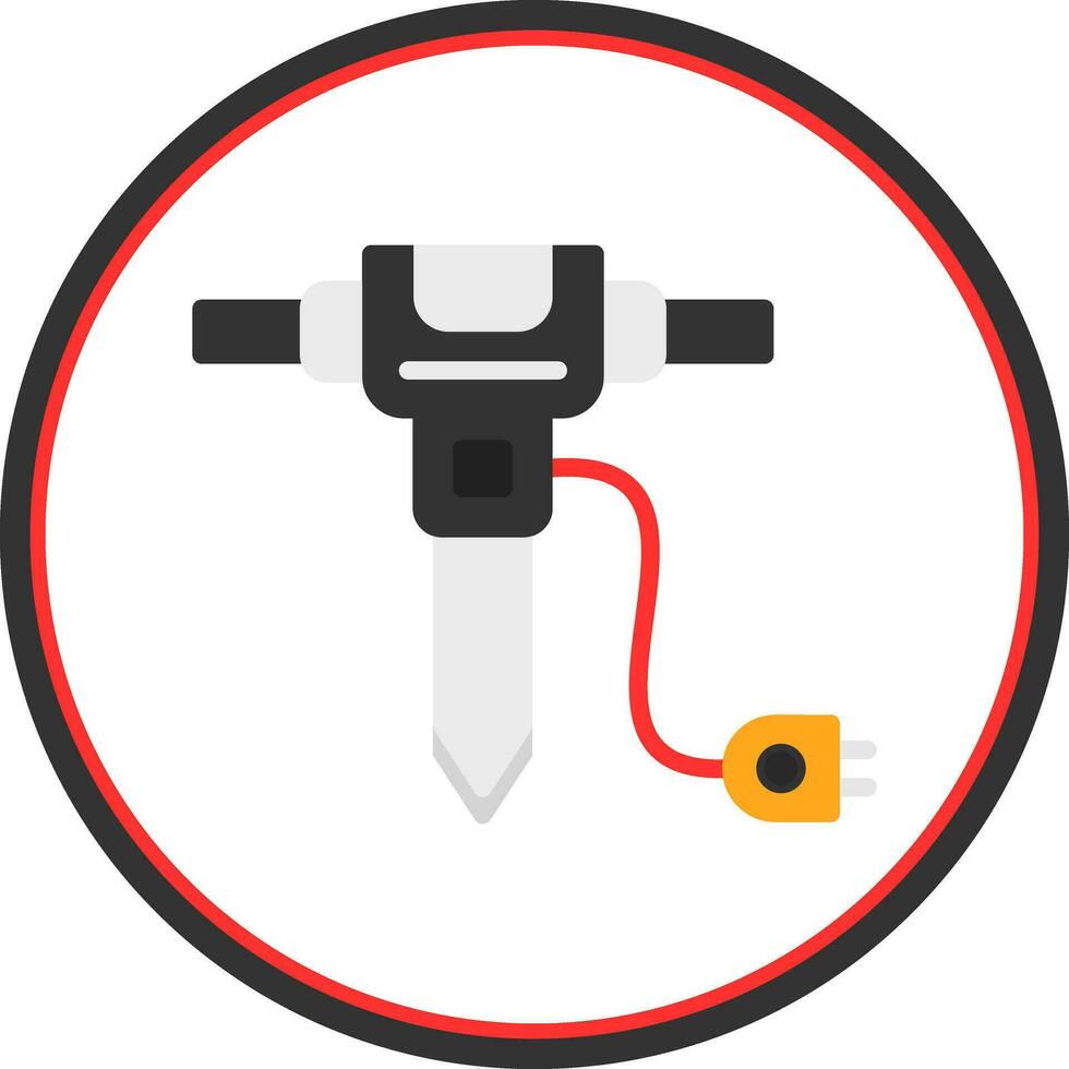 Jackhammer Vector Icon Design