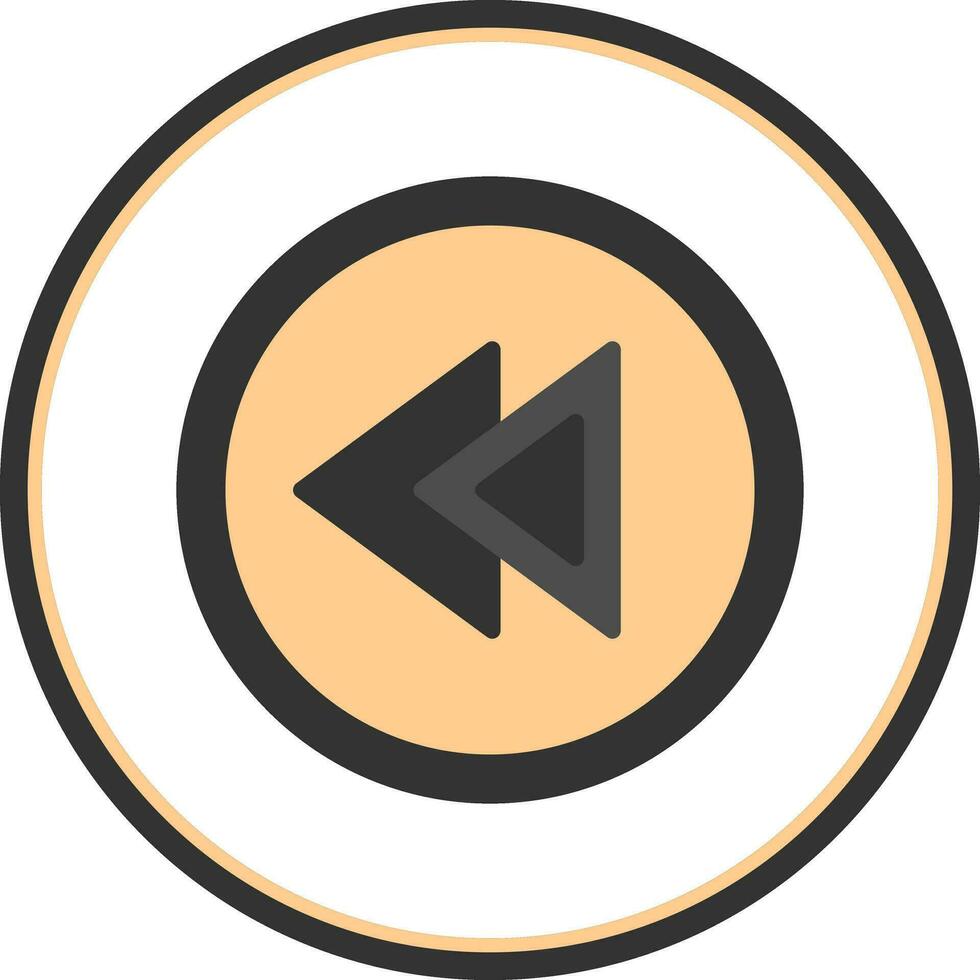 Rewind Vector Icon Design