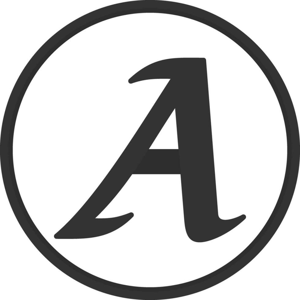 Letter A Vector Icon Design