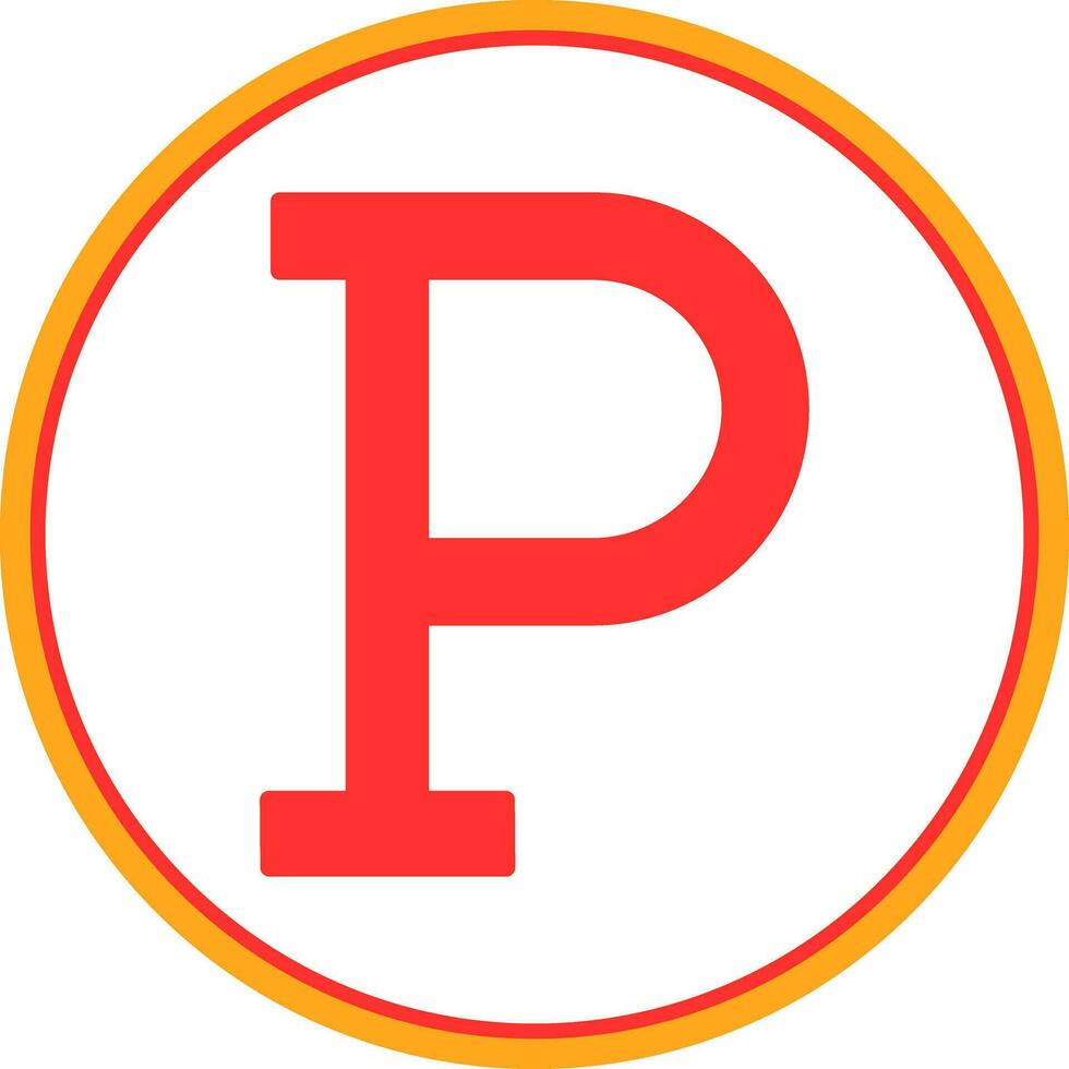 Letter P Vector Icon Design