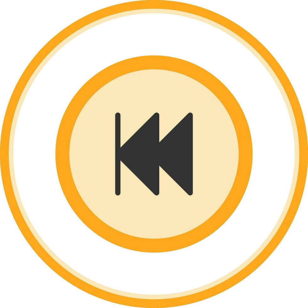 Rewind Button Vector Icon Design