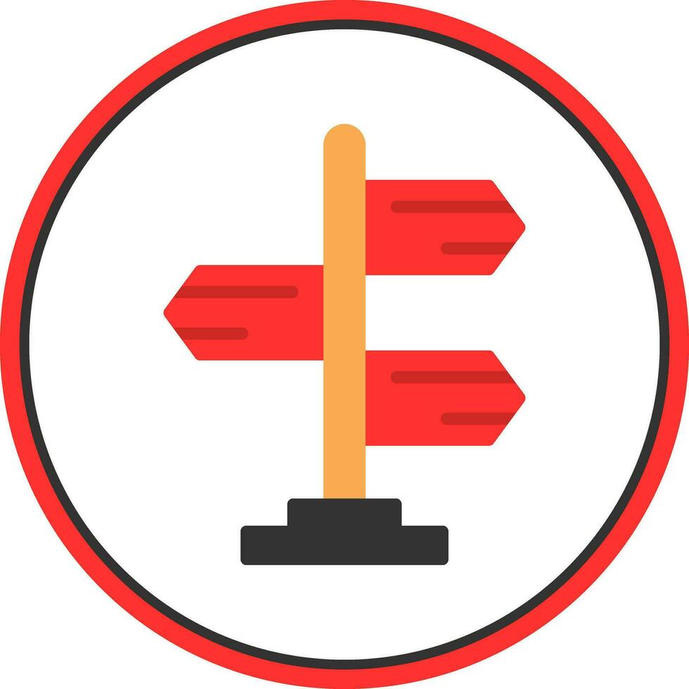 Signpost Vector Icon Design