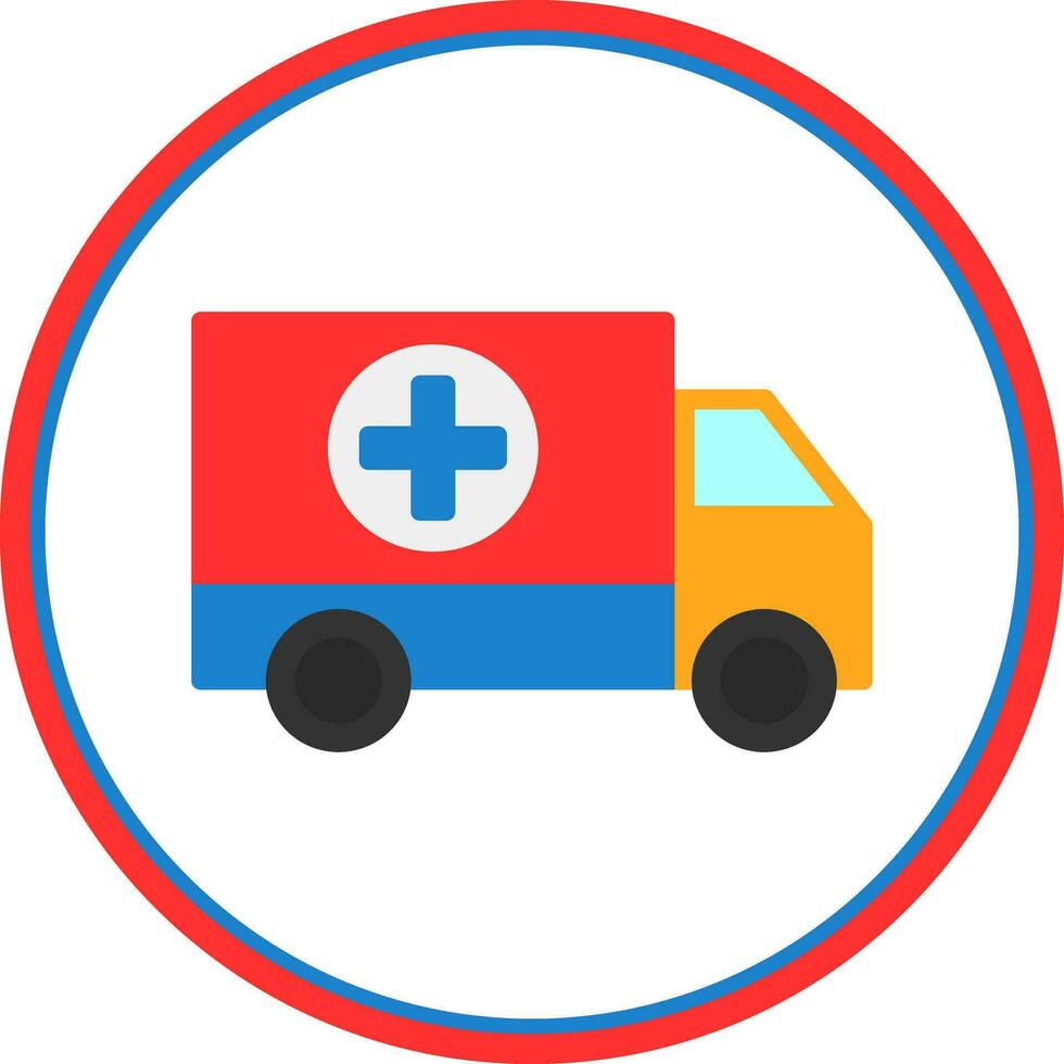 Ambulance Vector Icon Design