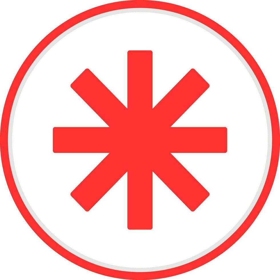 Asterisk Vector Icon Design