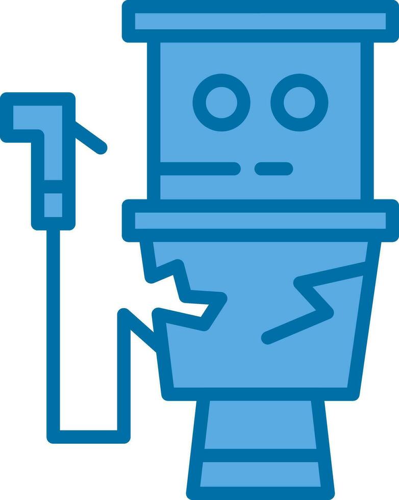 Damage Toilet Vector Icon Design