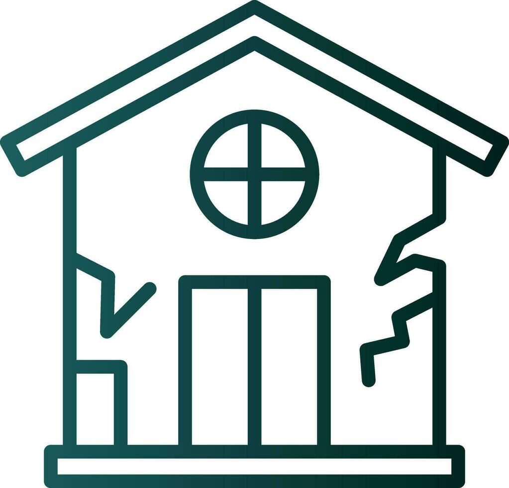 Damage House Vector Icon Design