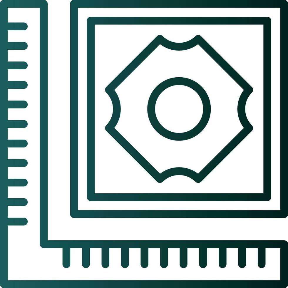 Tile Measuring Vector Icon Design