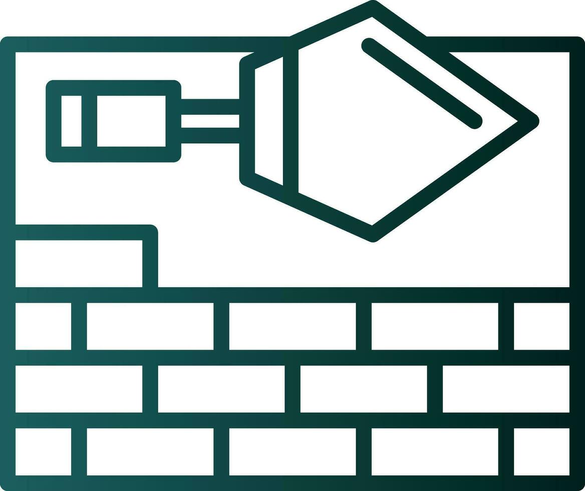 Brick Plastering Vector Icon Design