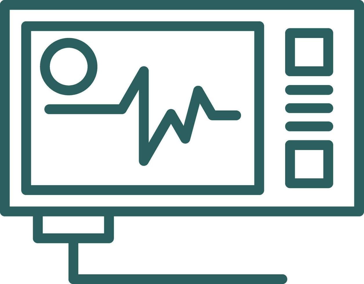 Ecg reading Vector Icon Design