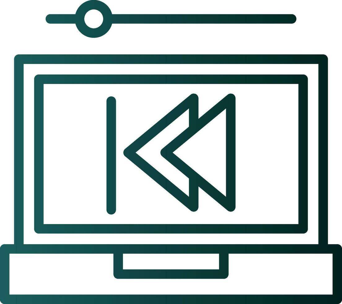 Backward Vector Icon Design