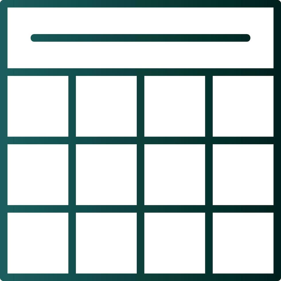 Table Grid Vector Icon Design