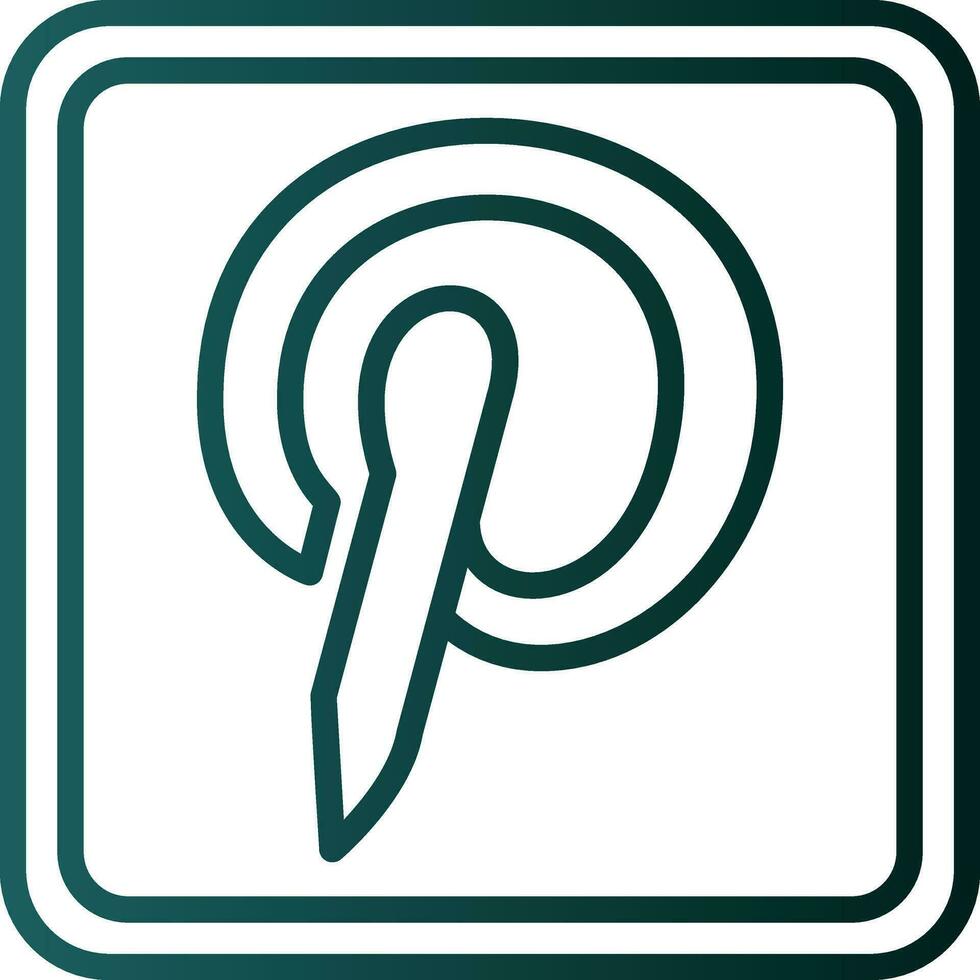 Pinterest Logo Vector Icon Design