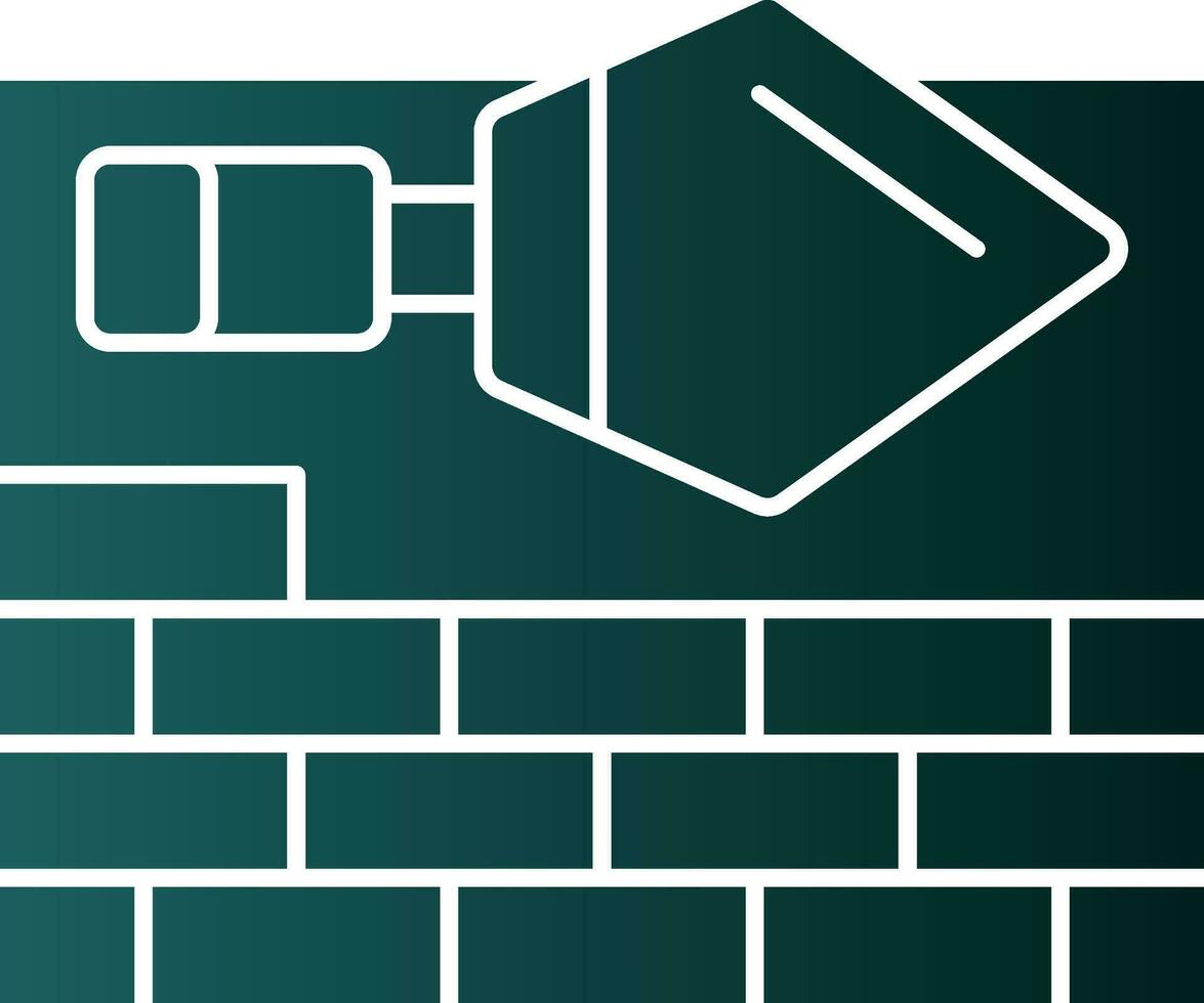 Brick Plastering Vector Icon Design