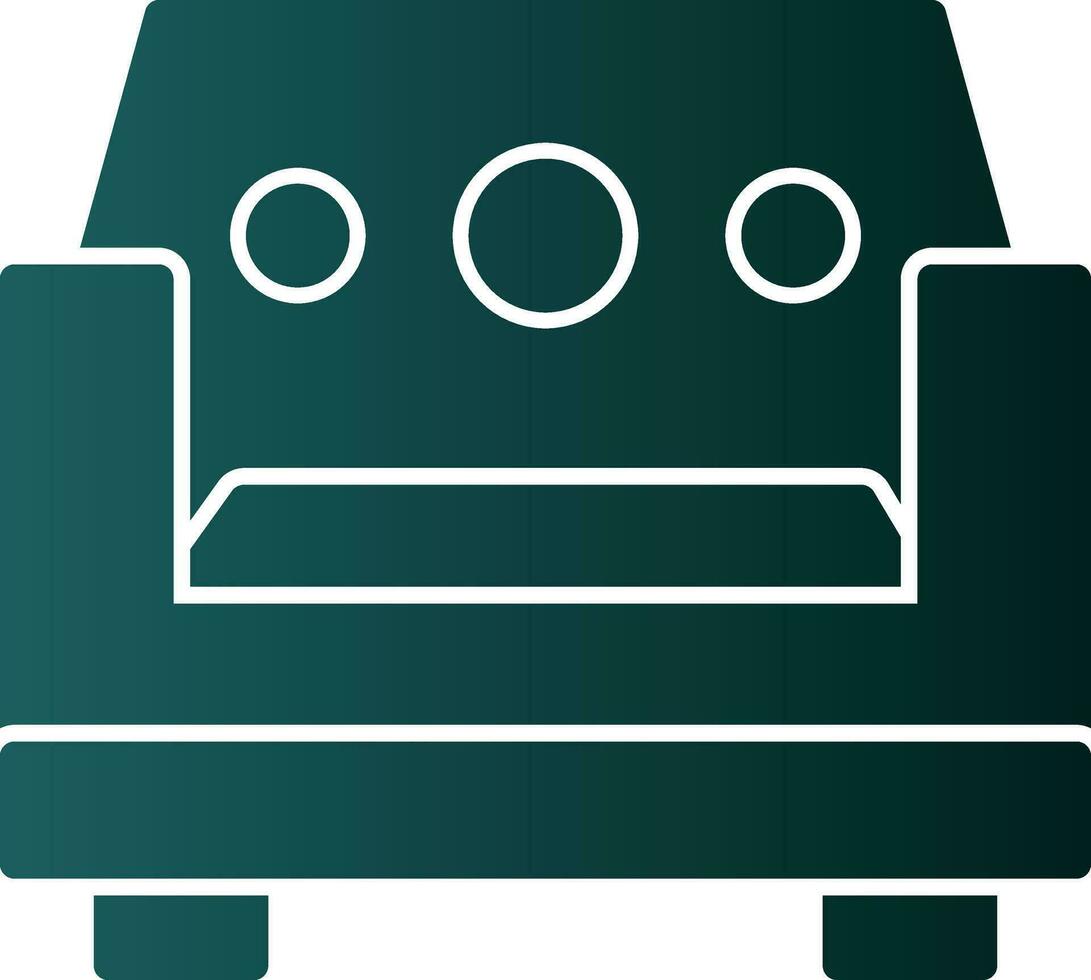 Single Seat Sofa Vector Icon Design