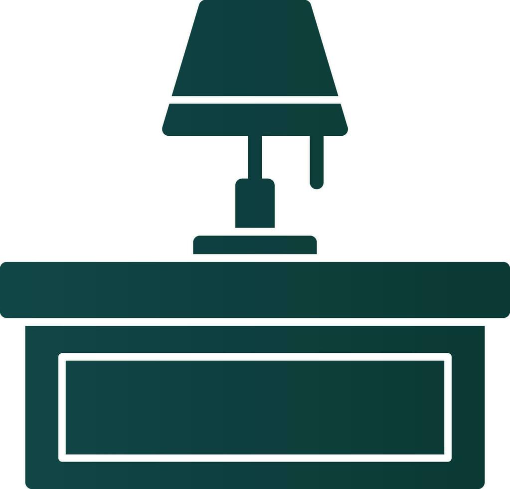 Desk Lamp Vector Icon Design