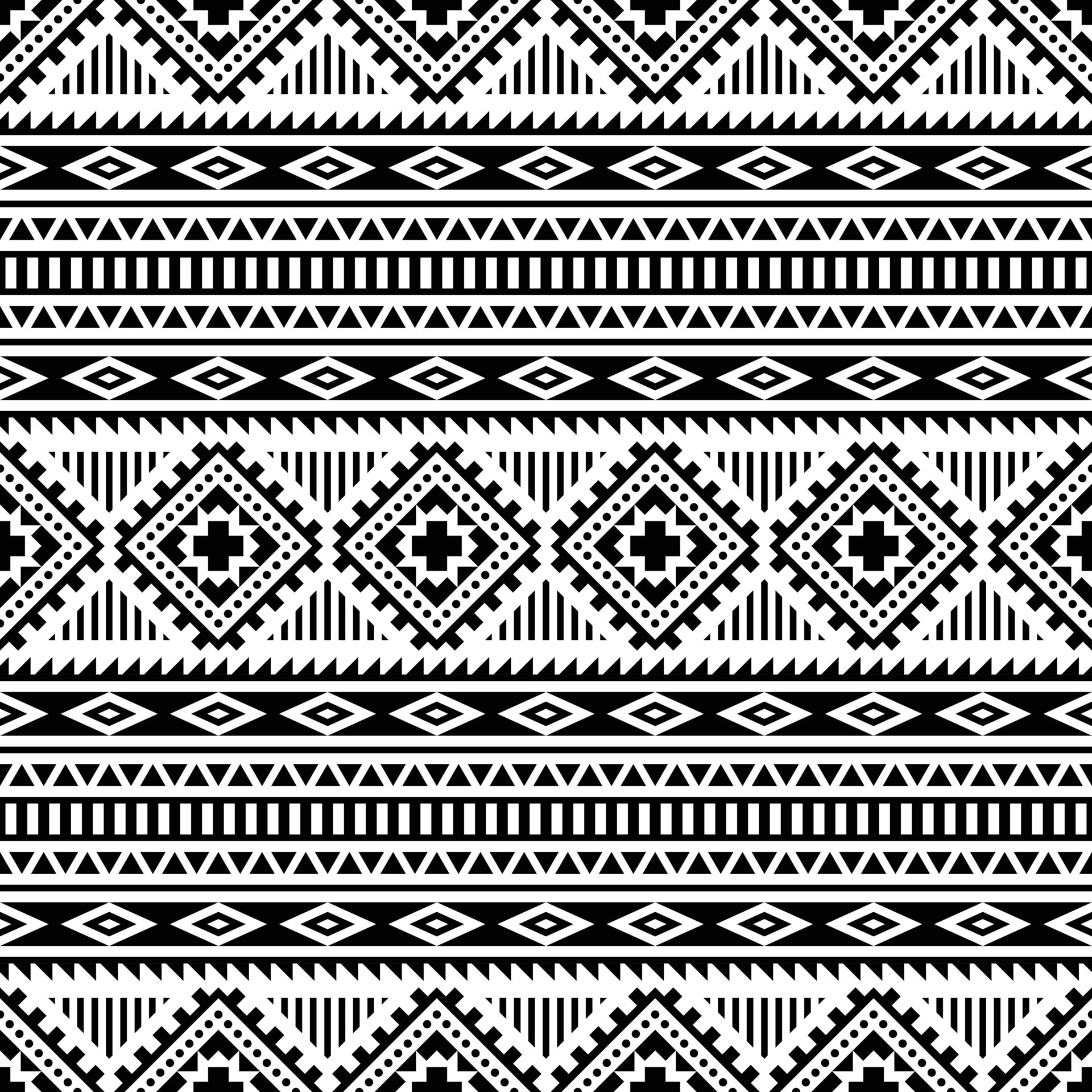Geometric abstract shapes with ethnic style. Seamless tribal pattern ...