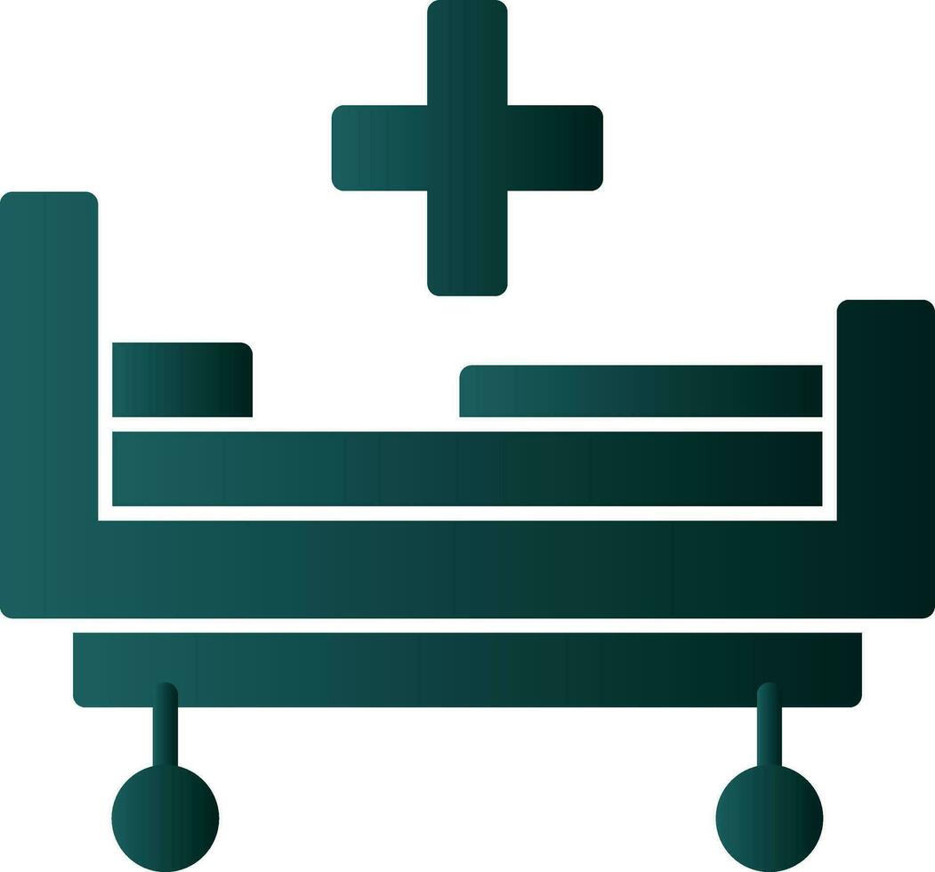 Hospital bed Vector Icon Design