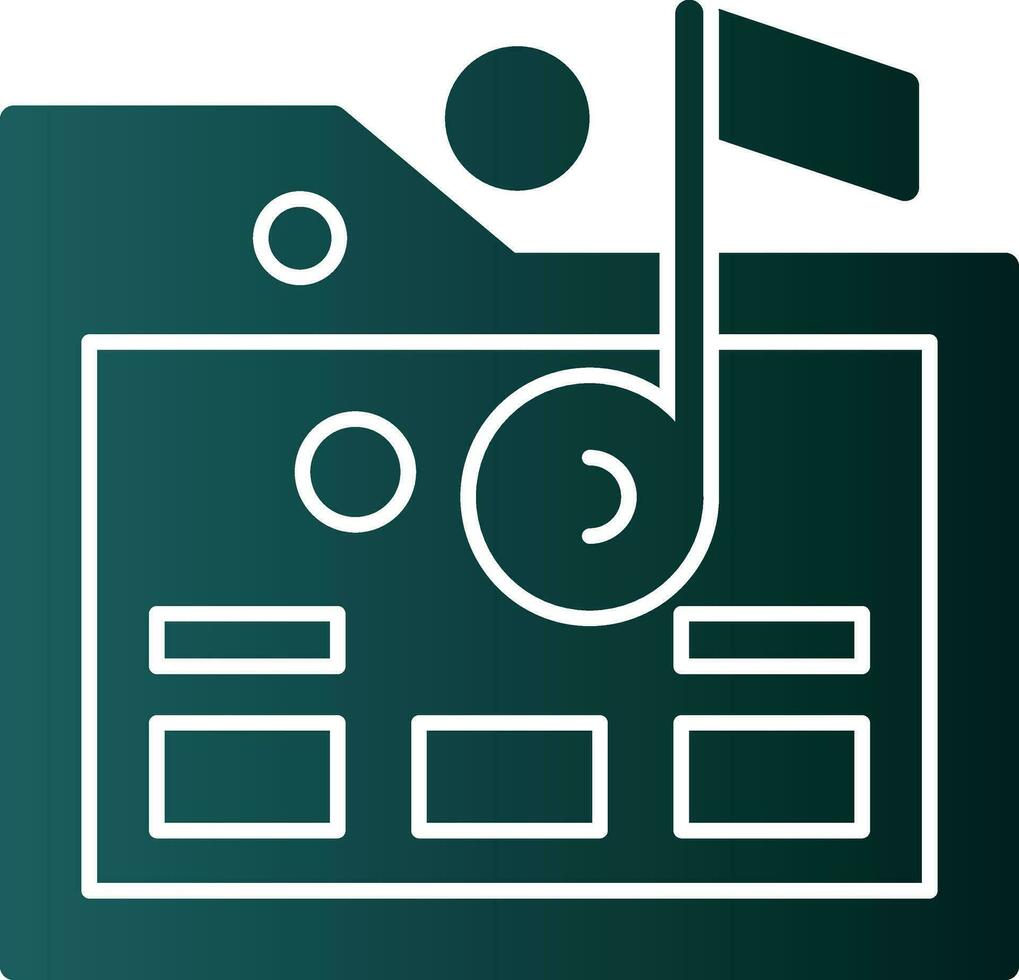 Music folder Vector Icon Design