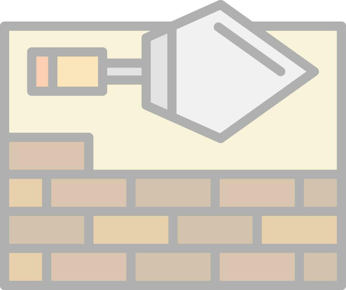 Brick Plastering Vector Icon Design