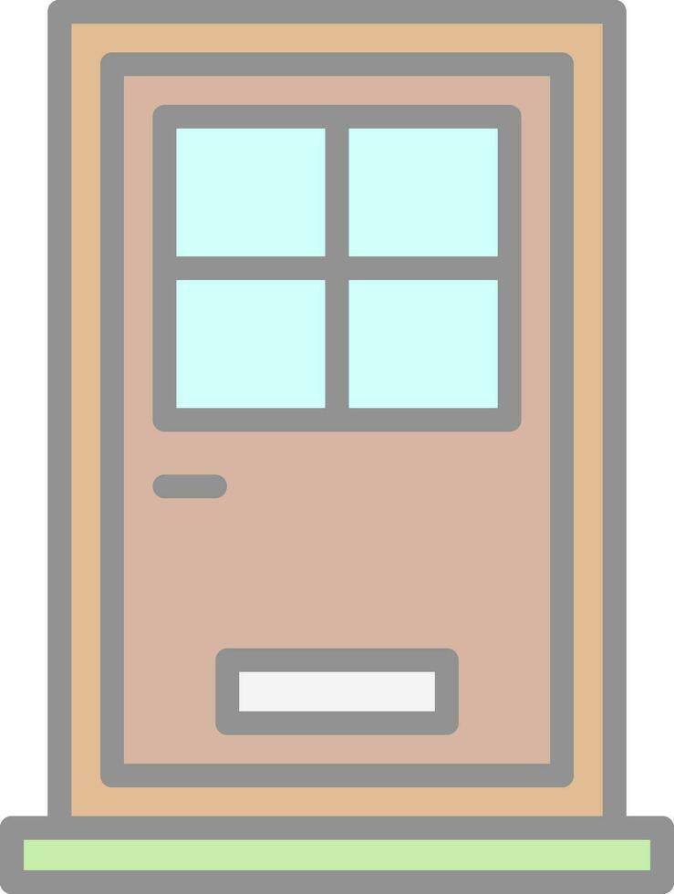 Front Door Vector Icon Design