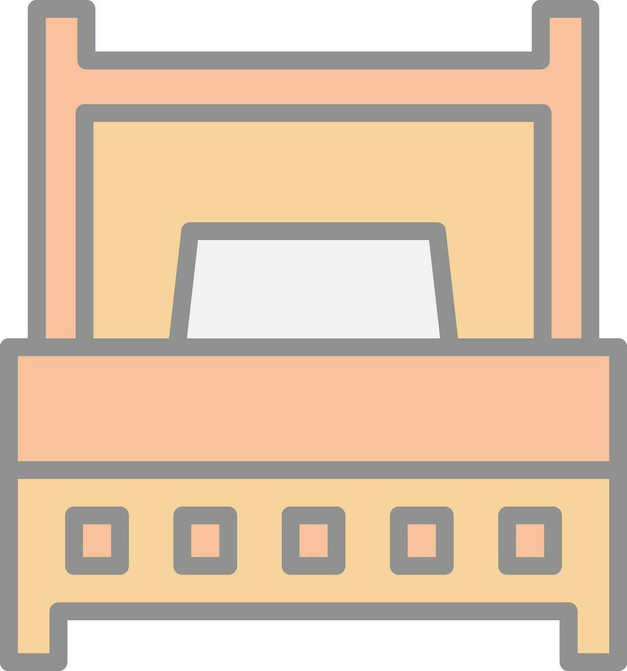 Single Bed Vector Icon Design