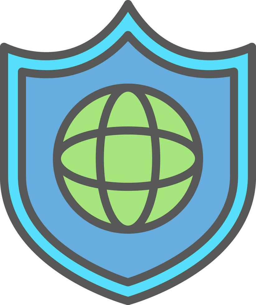 diseño de icono de vector de protección global