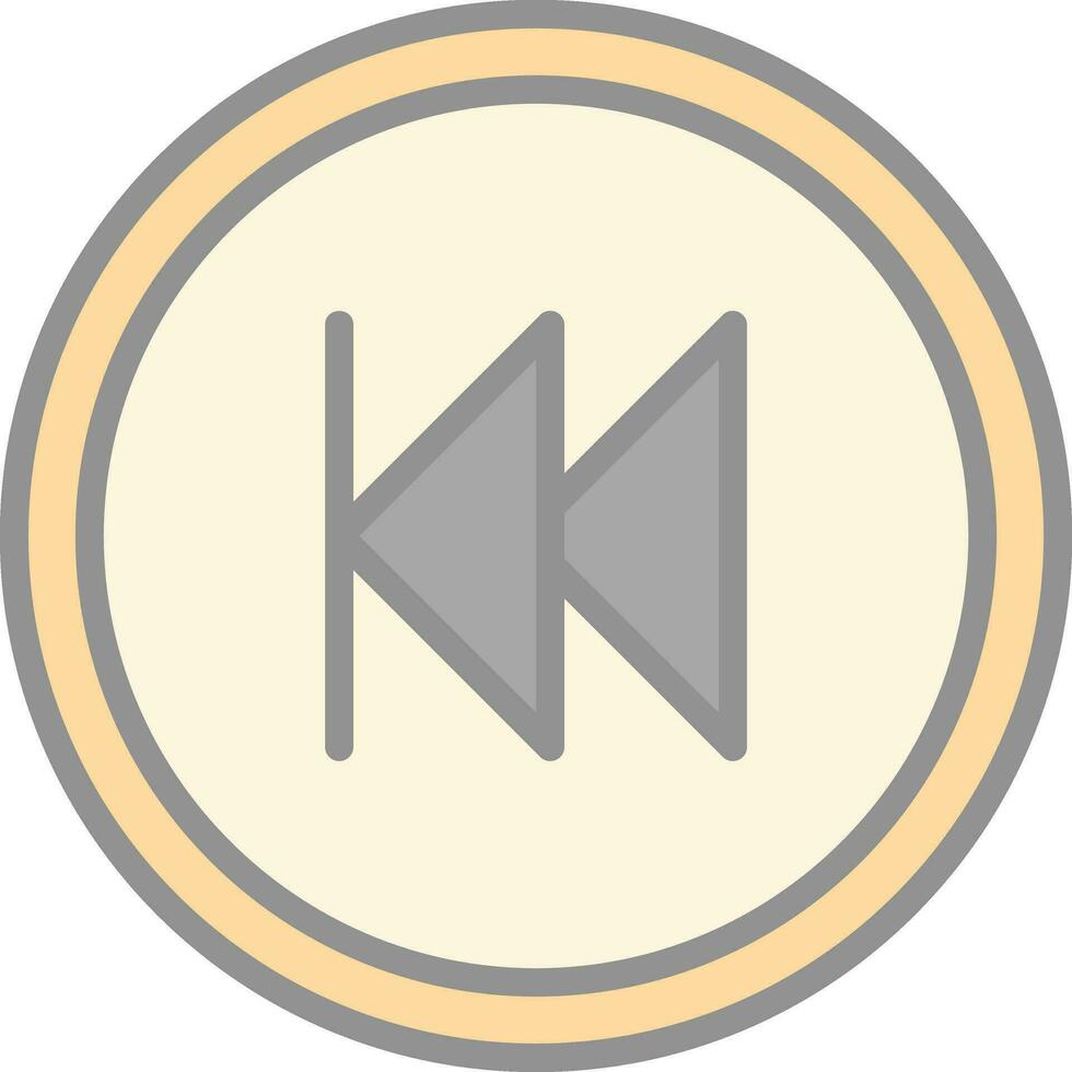 Rewind Button Vector Icon Design