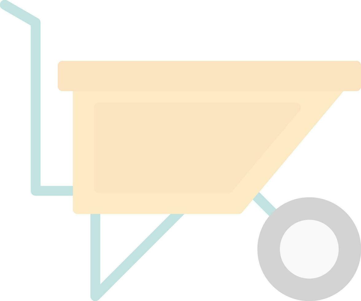 Wheelbarrow Vector Icon Design