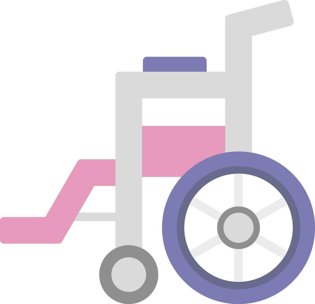 Wheel chair Vector Icon Design