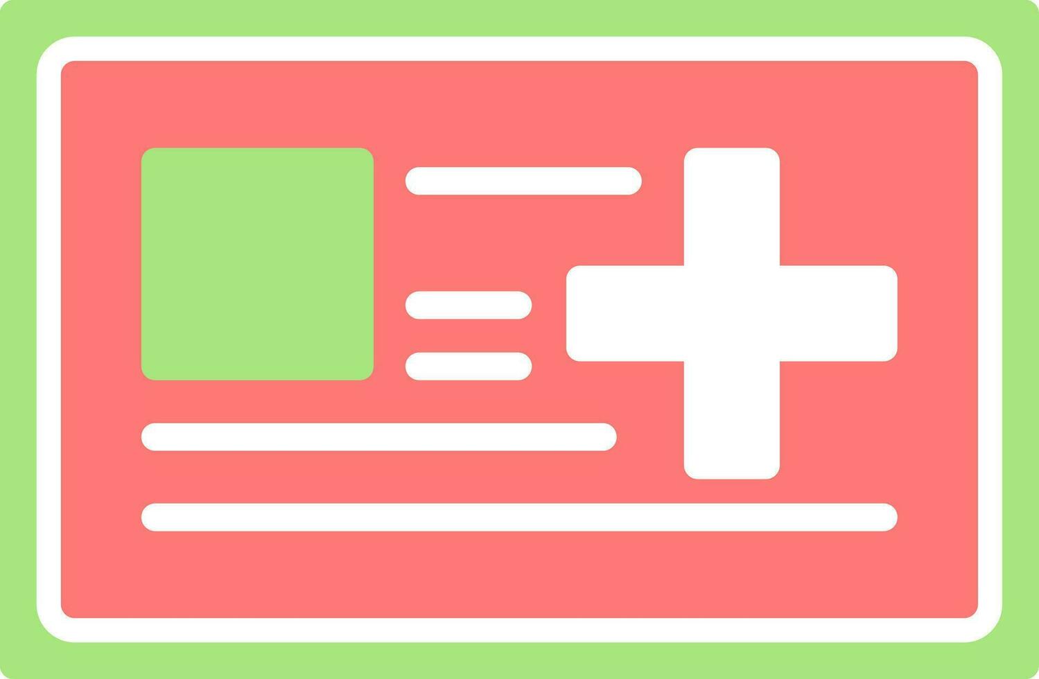 Medical card Vector Icon Design