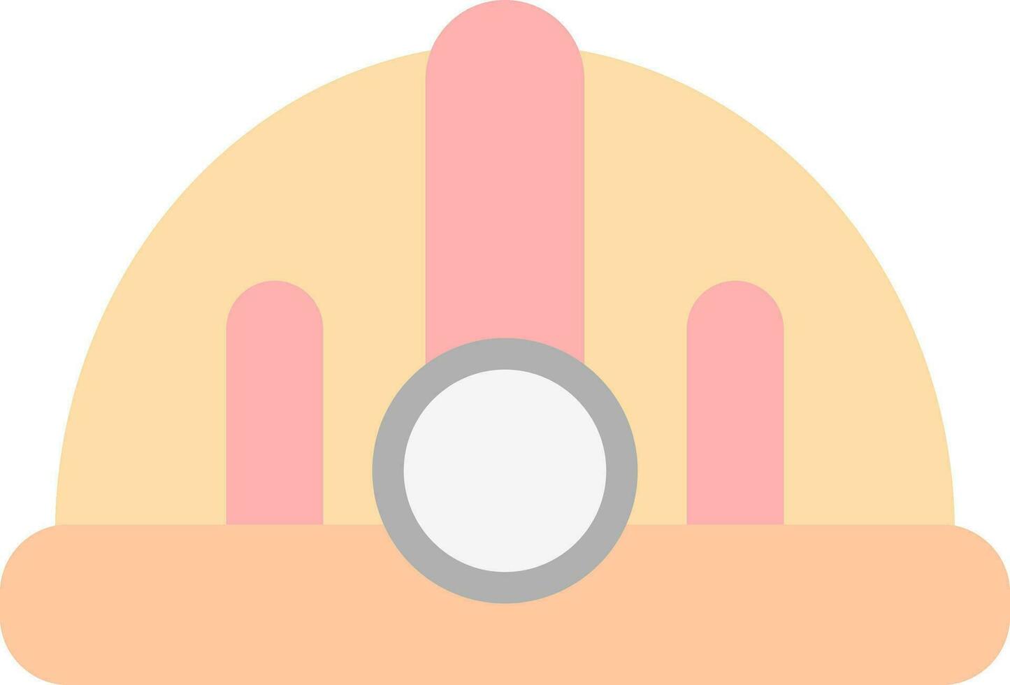 Torch helmet Vector Icon Design