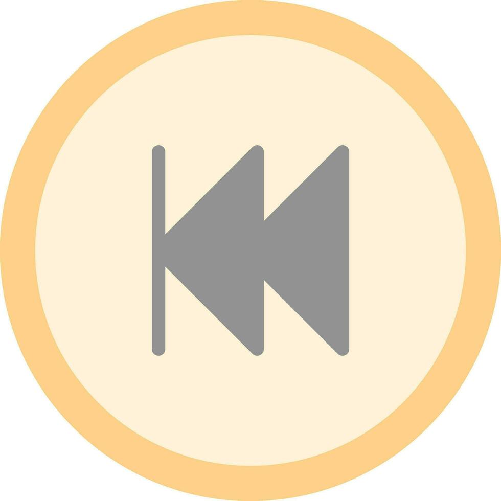 Rewind Button Vector Icon Design