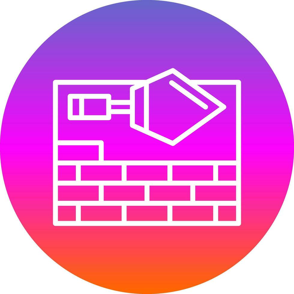 Brick Plastering Vector Icon Design