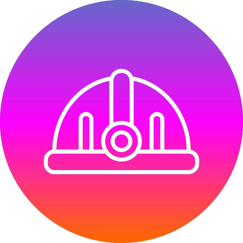 Torch helmet Vector Icon Design