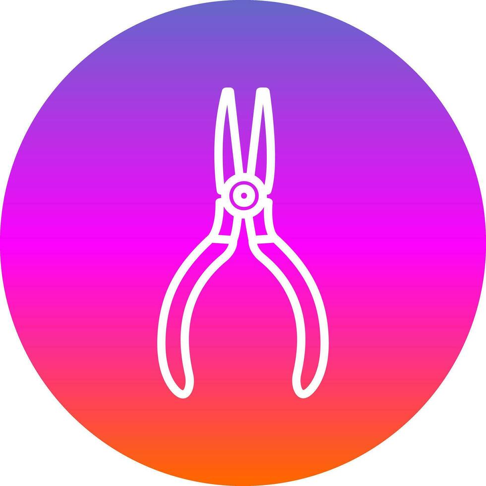 Needle nose pliers Vector Icon Design