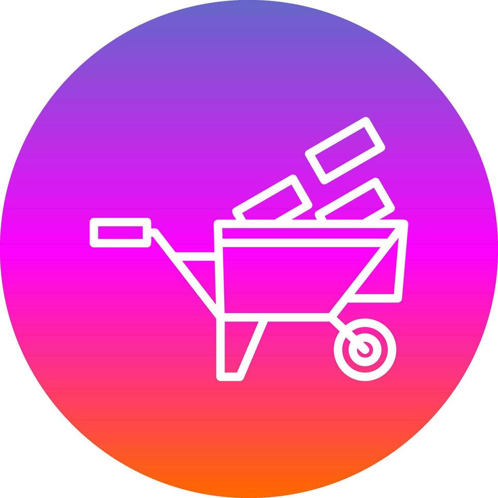 Wheelbarrow Vector Icon Design