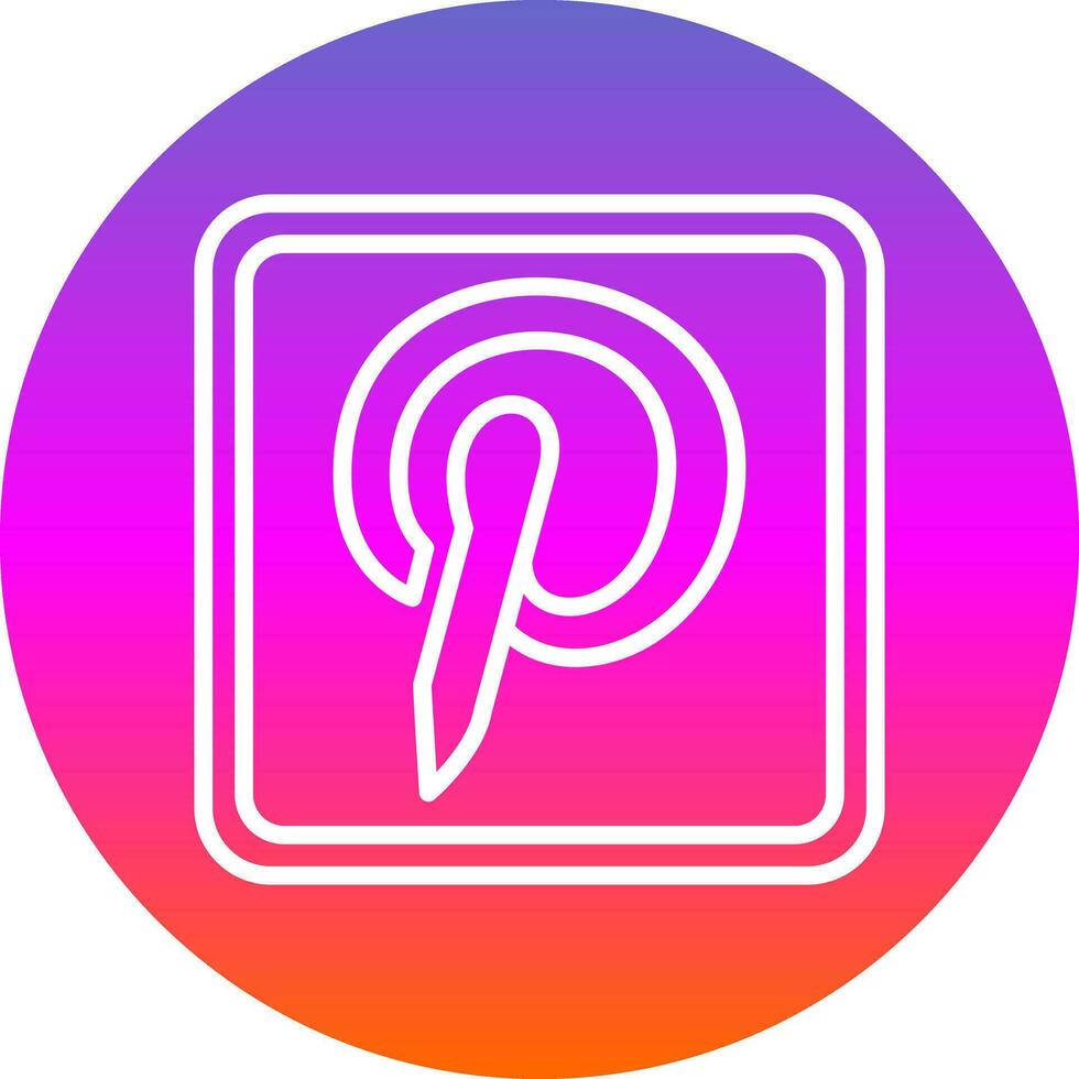 Pinterest Logo Vector Icon Design