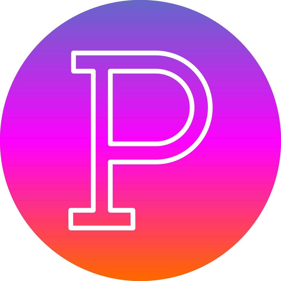 Letter P Vector Icon Design