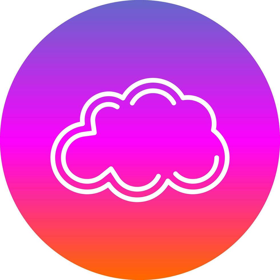 Fluffy Cloud Vector Icon Design