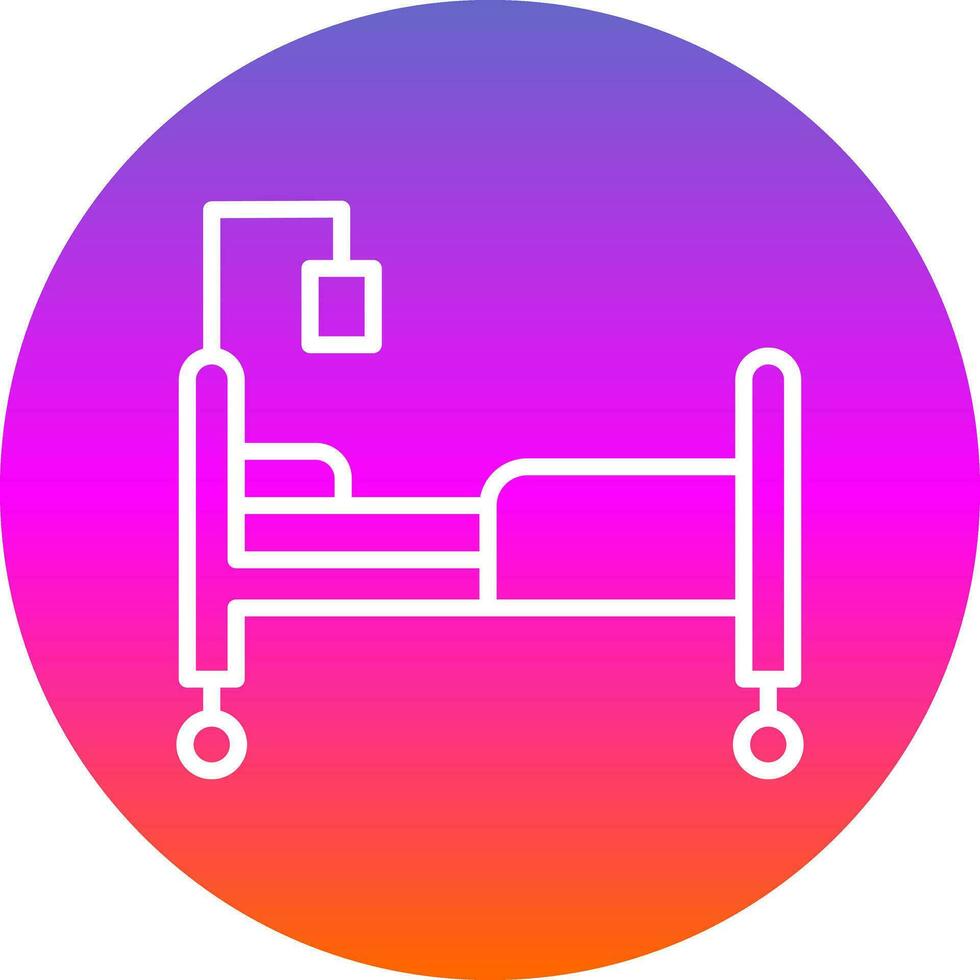 Hospital bed Vector Icon Design