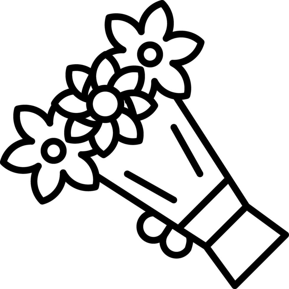 Bouquet Vector Icon Design