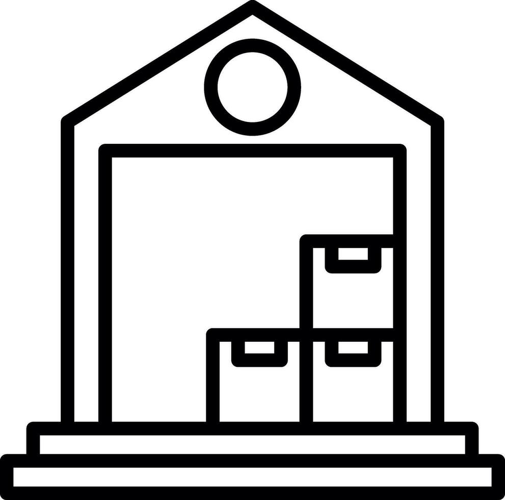 Warehouse Vector Icon Design