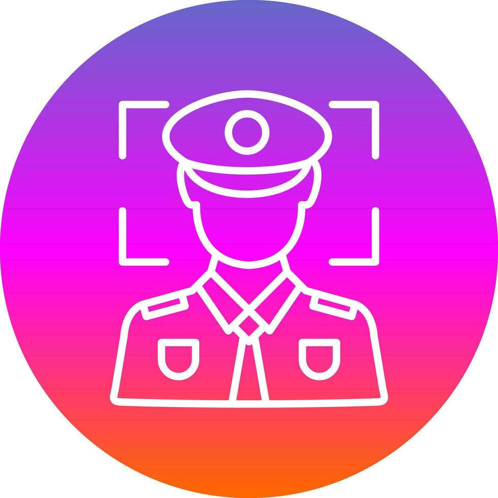 Face recognition Vector Icon Design